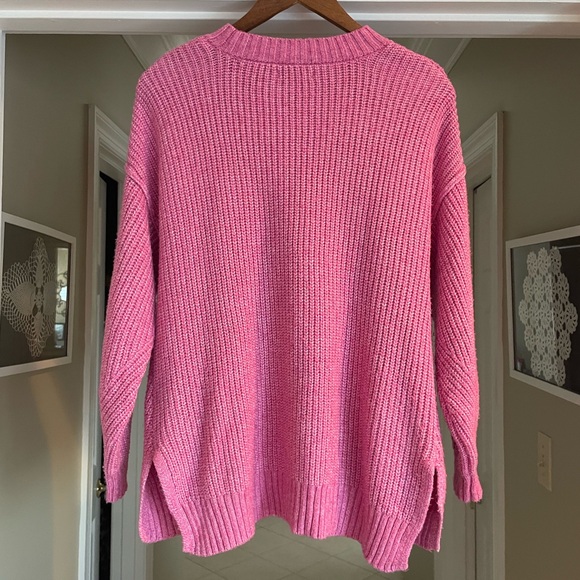 AE Oversized Dreamspun Crew Neck Sweater Barbie Pink Small - Picture 5 of 16